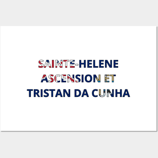 Drapeau Sainte-Hélène, Ascension et Tristan da Cunha Posters and Art